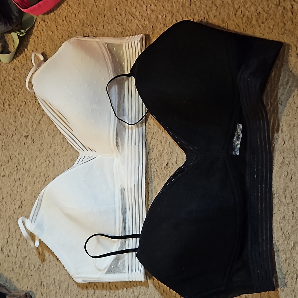 Low back, low front bras
